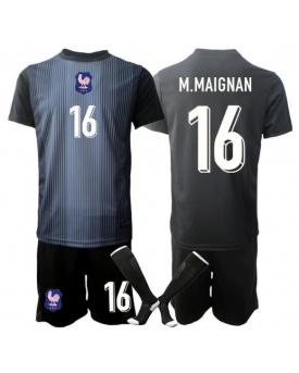 Billige Fotballdrakt Frankrike Mike Maignan #16 Keeper Replika Hjemmedraktsett Barn VM 2026 Kortermet (med bukser)